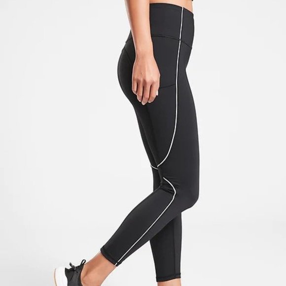 Athleta Tailwind Reflective 7/8 Tights XXS Black - Picture 3 of 6